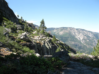 Flat on SW corner of Mount Reba's shoulder
